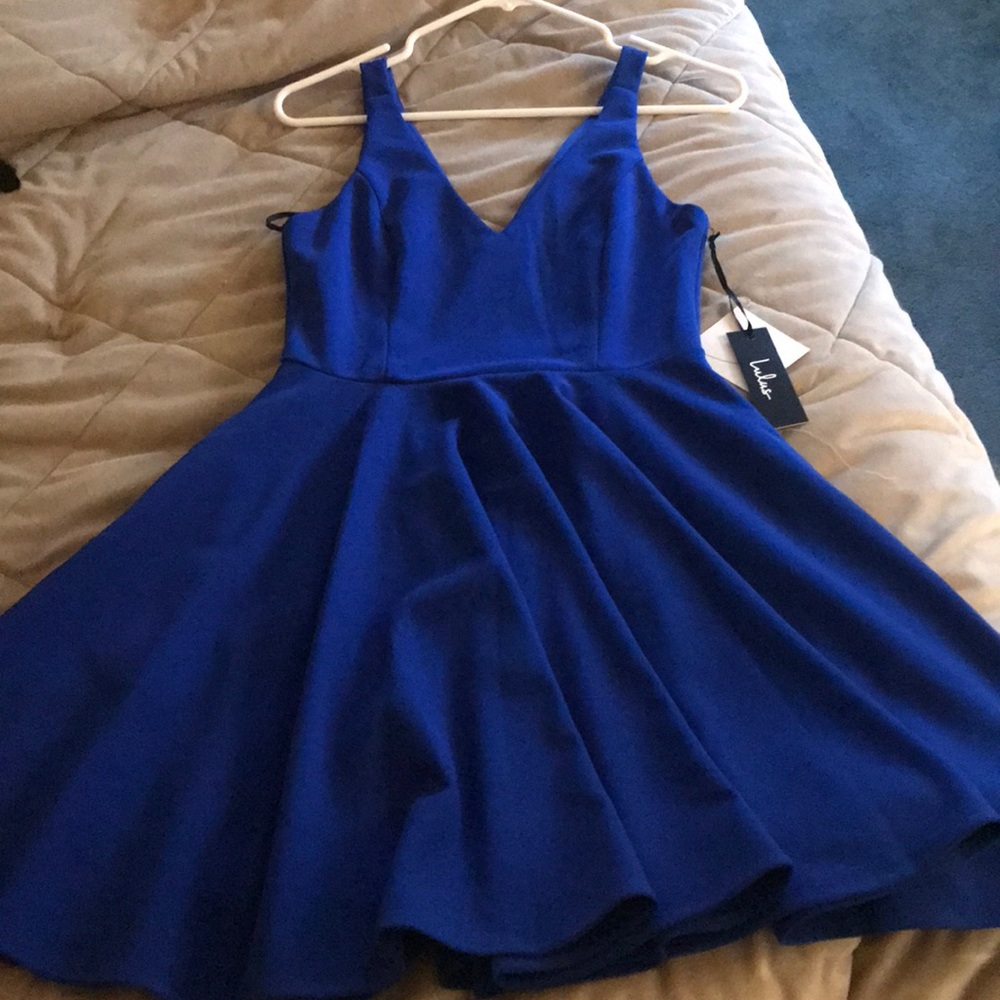 Brand new Lulu’s royal blue dress. Size small.
